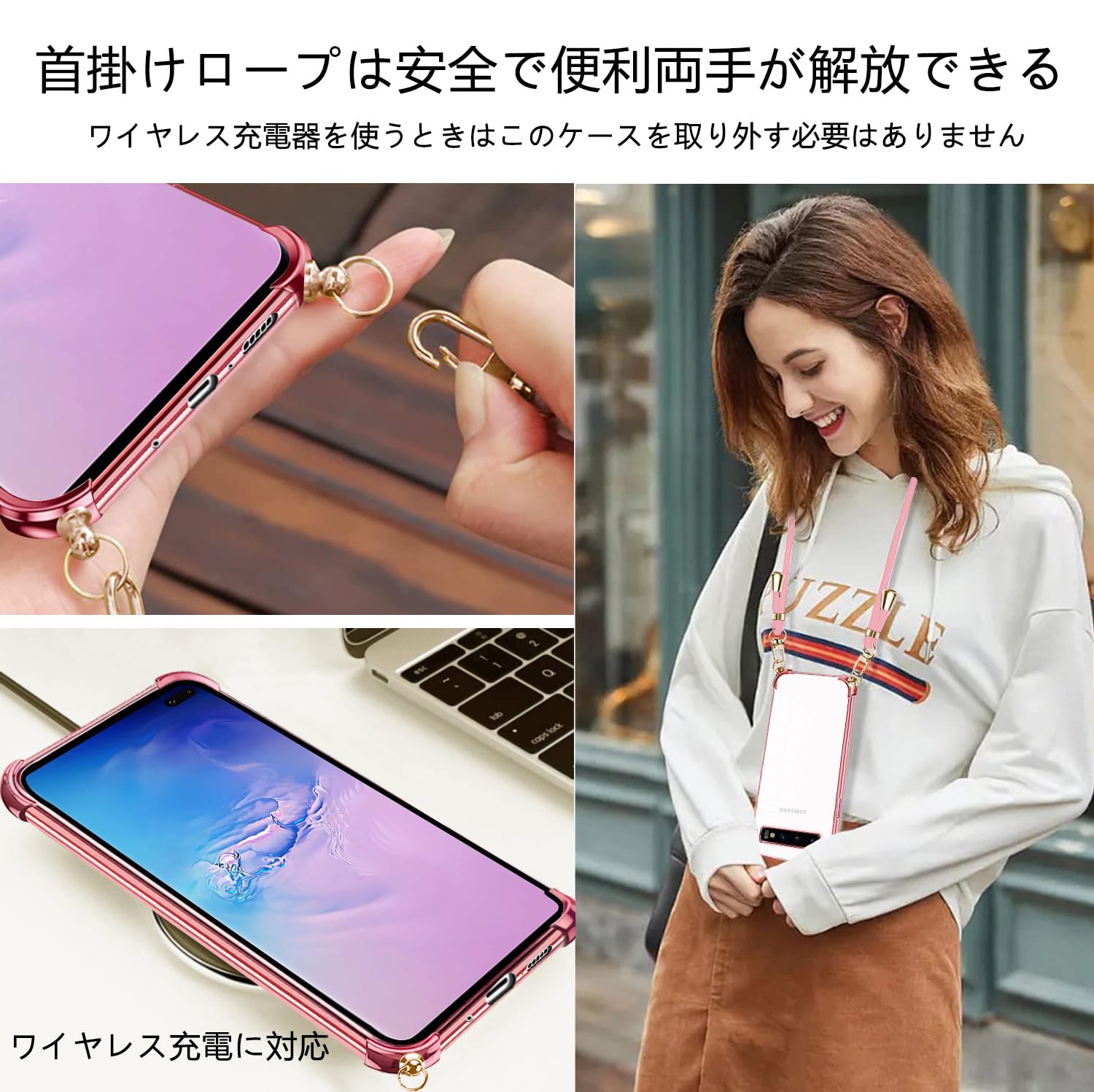 Amazon.co.jp: PAILAIMEN ギャラクシーS10プラス ケース ショルダー
